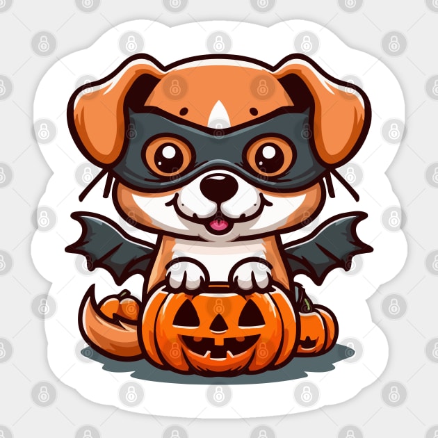 Dog in halloween mask Sticker by Xopaw